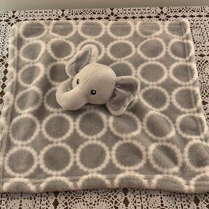 HB Brand Gray Elephant Lovey Security Blankie Baby Blanket Soothing 15 Inch